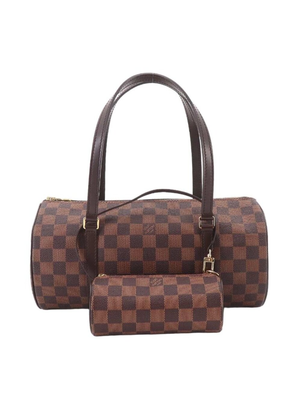 Louis Vuitton Damier Papillon 30 Hand Bag Ebene Brown Gold